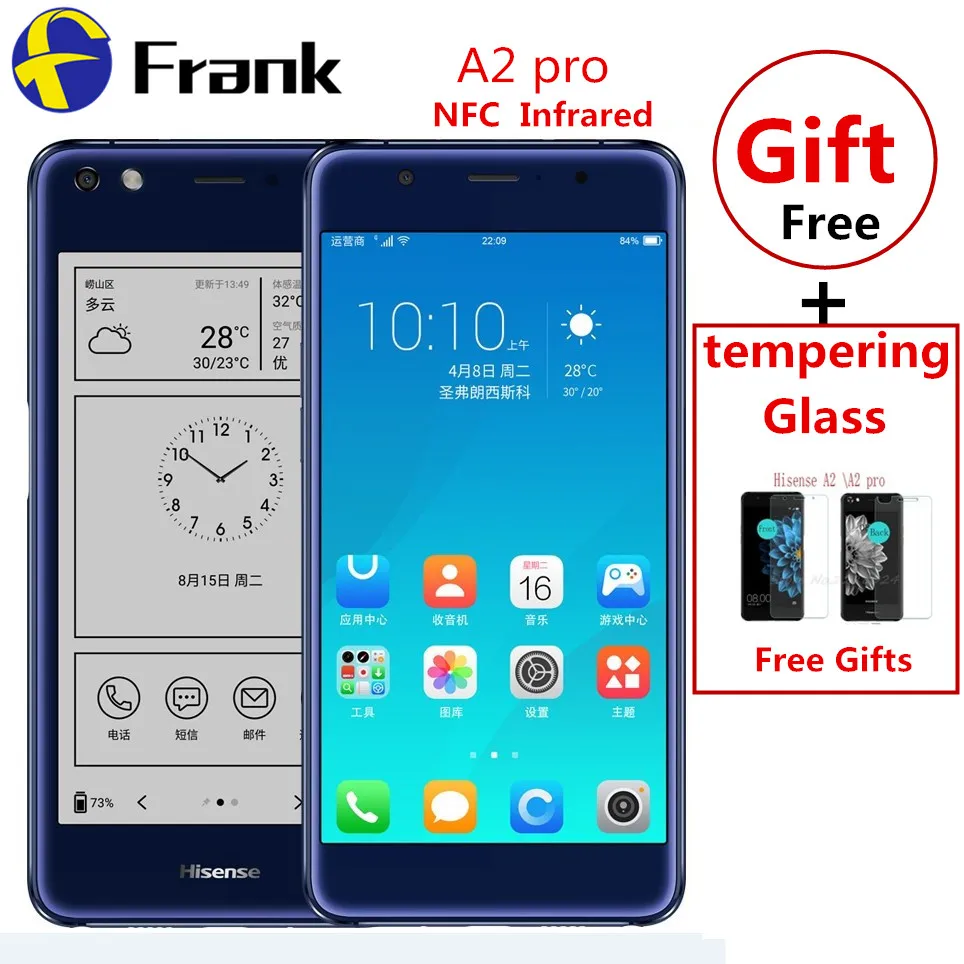 Оригинальный Hisense S9/A2 Pro Телефон с двойным экраном смартфон NFC 4G LTE двумя экранами