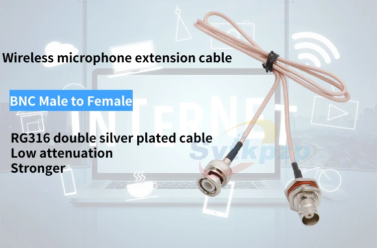 BNC (Q9) беспроводной микрофонный кабель BNC Мужской и Женский удлинитель РЧ коаксиальный кабель для Универсальный микрофон антенны