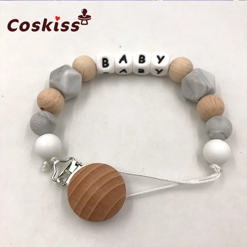 Marble DIY силиконовые прищепка для соски индивидуальное имя красочные соски цепи для ребенка соска жевательная игрушка манекен зажимы - Цвет: Marble