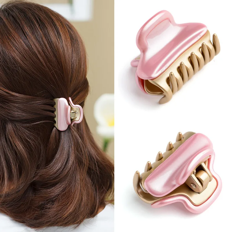 

CHIMERA Simple Hair Claw Sweet Pink Cellulose Acetate Hair Clips Elegant Hair Holder Jaw Claws Clips for Women Girls