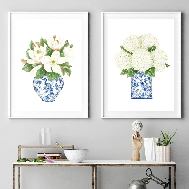 Black and White China chinoiserie Canvas Art Prints