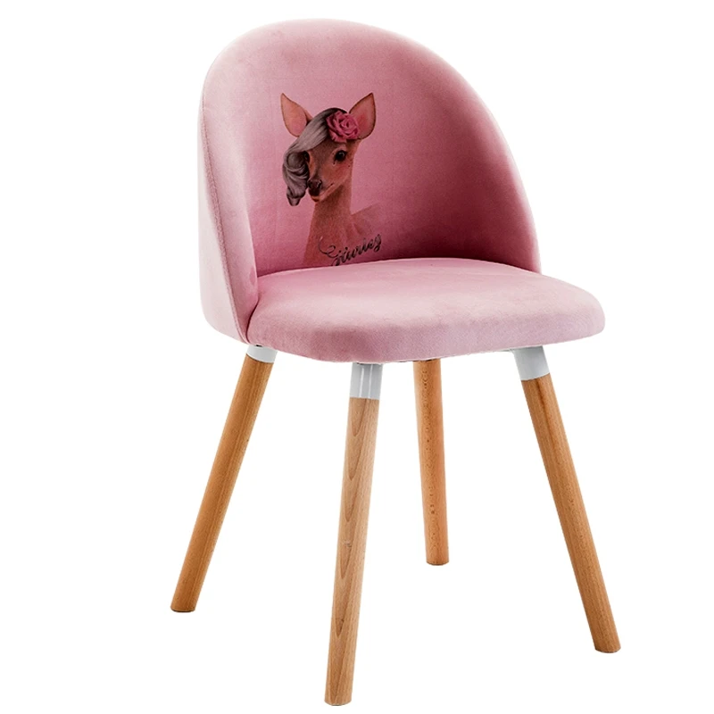 

10%Computer Desk Chair Home Backrest Makeup Stool Manicure And Dressing Chair Comfortable Breathable Dining Chair Princess Chair