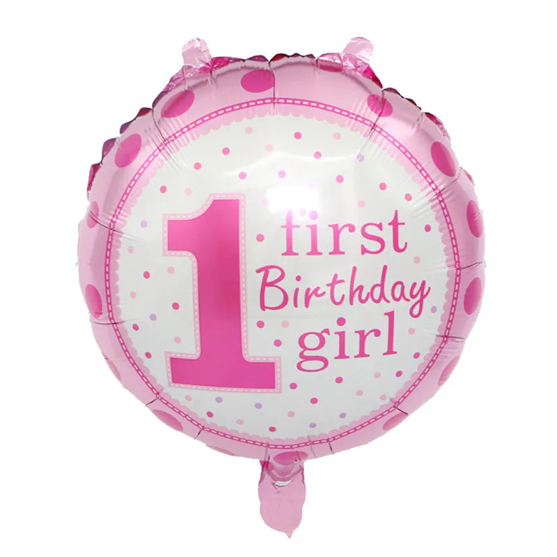 Taoqueen Baby 1st набор воздушных шаров на день рождения розовый синий день рождения украшения Детские воздушные шары вечерние принадлежности Мультяшные шляпы