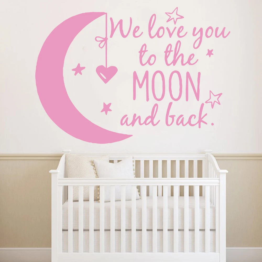 Lovely we love you Phrase Wall Stickers For Kids Rooms Frase Baby Wall Stickers Decor Stickers Vinyl Wallpaper