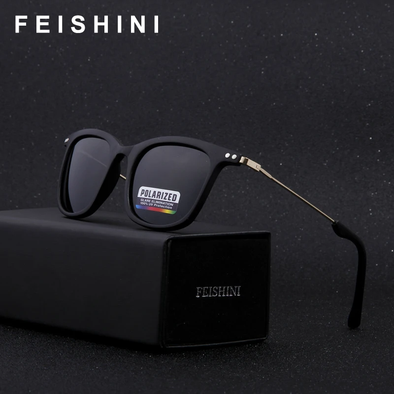 Очки FEISHINI мужские и женские винтажные узкие квадратные Поляризационные