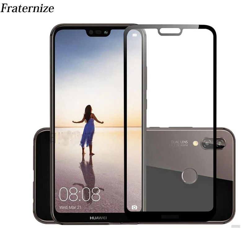 Полное покрытие экрана Защитная пленка из закаленного стекла для Huawei P20 Lite Pro Nova 3E