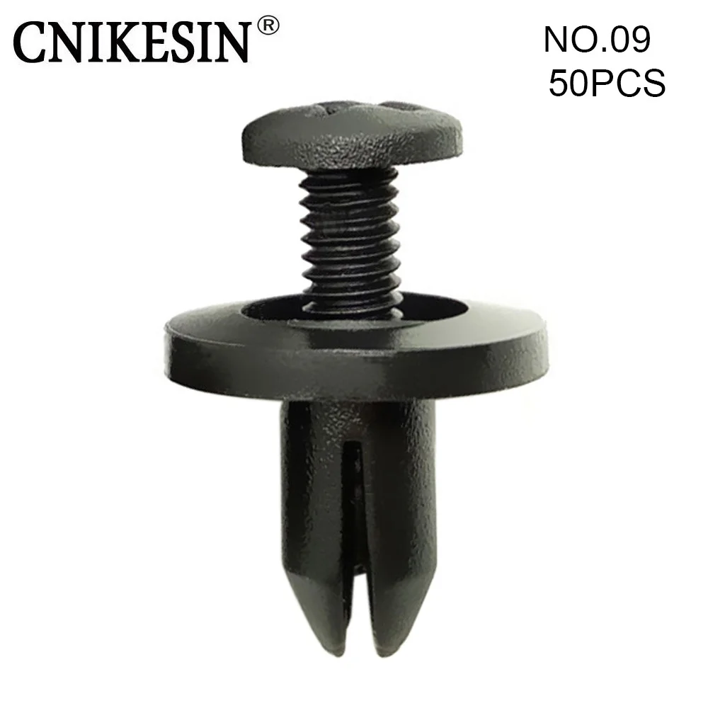 

CNIKESIN 50PCS 6mm Car Fastener Bumper Cover Diversion Plate Fender Plastic Screw Rivet Clips for Honda Civic Accord Jazz NO09