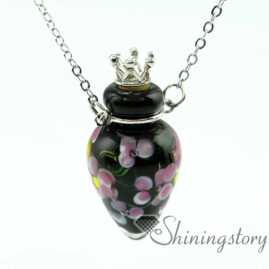 

round small perfume bottles aromatherapy diffuser pendant necklaces scent necklace small glass vials necklaces