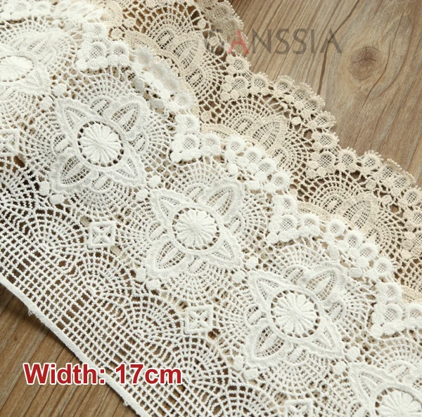 

1 Yard/lot Width:17cm Fashion design chemical lace,trim lace for DIY garment floret water soluble lace skirt,cotton (ss-2940)