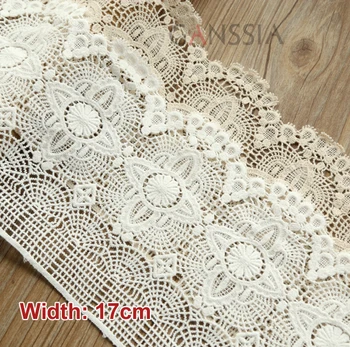 

1yard Width:17cm Fashion design chemical lace,trim lace for DIY garment floret water soluble lace skirt,cotton (ss-2940)