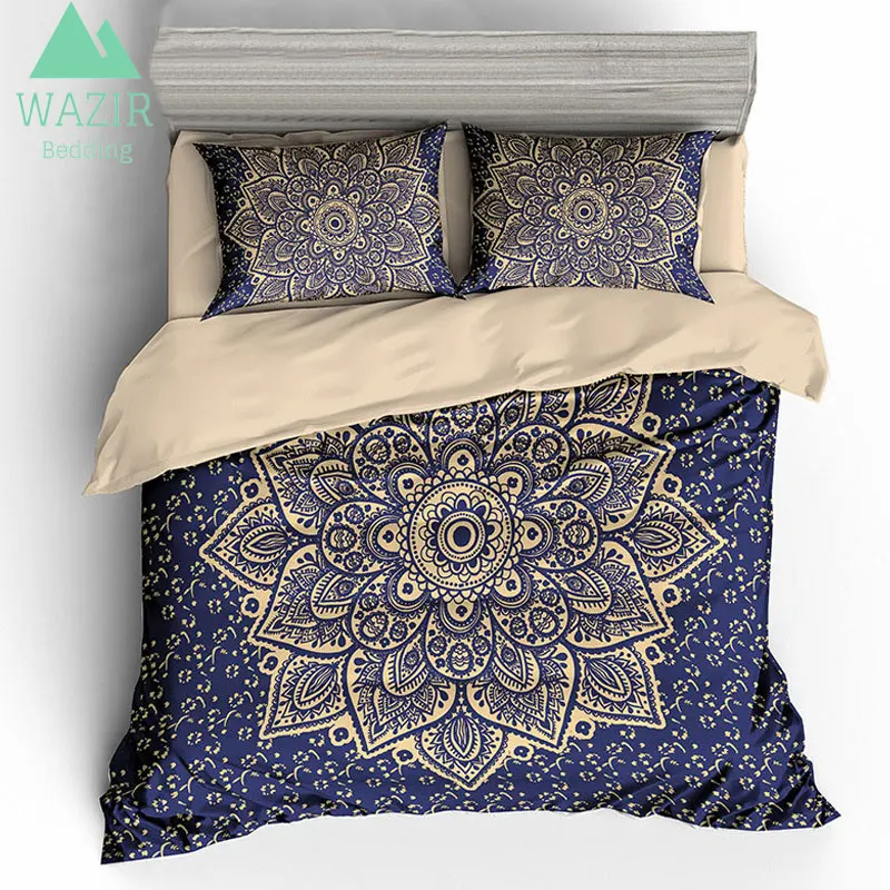 

WAZIR 3DF Bohemia national style bedding set Home textiles Quilt cover pillowcase Sheet set 3pcs
