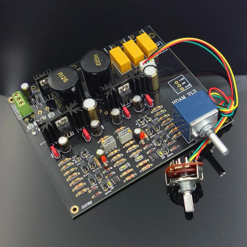 

Imitation Marantz HDAM circuit With 3 bit input options class A output 2SK389 FET+ ZTX653 ZTX753 Pre-class preamplifier board