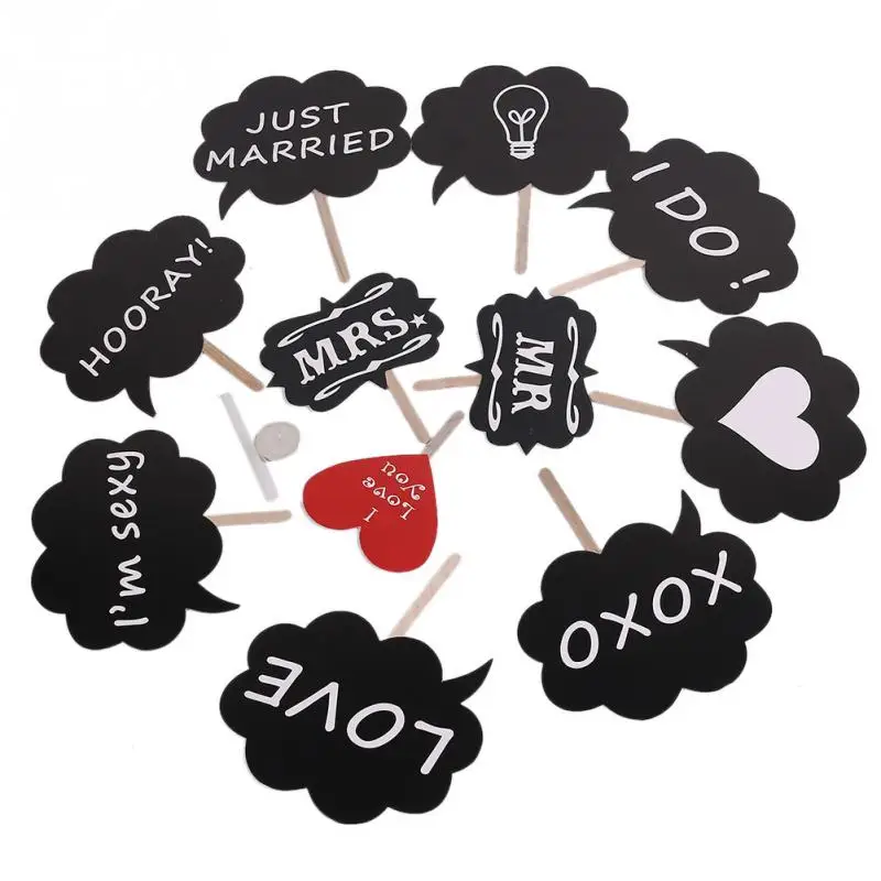 11 X Wedding Photo Booth Props Happy Words On A Stick For Wedding