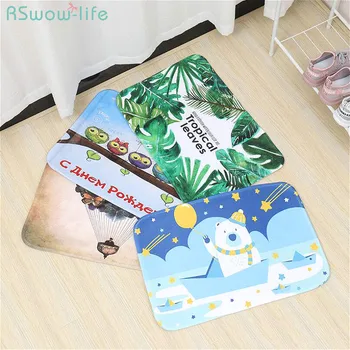 

40*60cm Multi-Purpose Nordic Style Carpet Mattress Kitchen Bedroom Bathroom Door Absorbent Anti-Skid Toilet Mat Bath Mats PVC