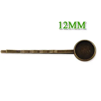 

Wholesale New Bronze Plated Thin U Shape Barrettes 12 mm Hair Bobby Pin Metal Hair Clips Base Barrette, 50 pcs/lot-C1827