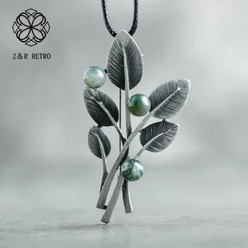 

Leaf Pendant Necklaces Women Sweater Necklace Vintage Leaf Necklace Best Friends Jewelry Neck Decoration Handmade Gift