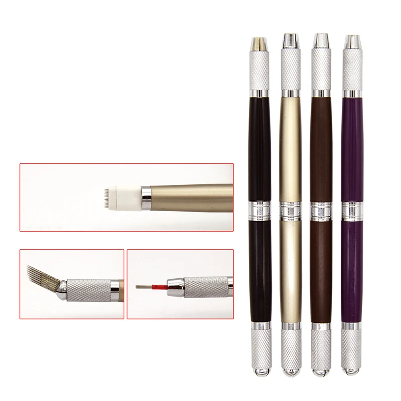 Prefessional Terbori Microblading pen For Permanent Makeup Machine Goldenback Manual eyebrow pen Makeup tattoo kit 3 in 1PC    3