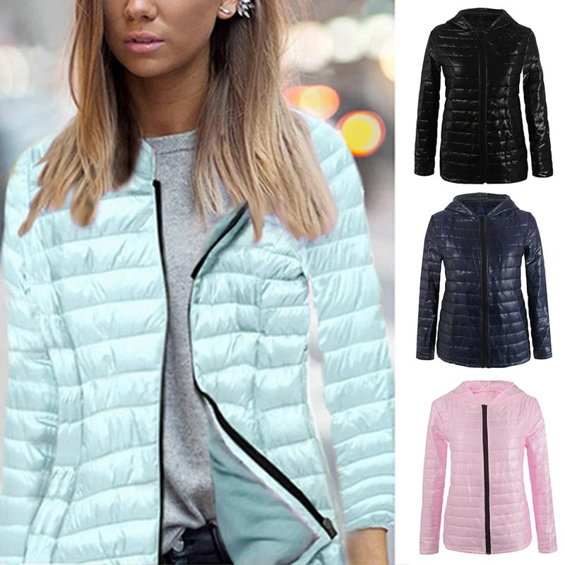 Women's Long Sleeve Hooded Jacket Ladies Slim Winter Warm Coat Outwear Overcoat