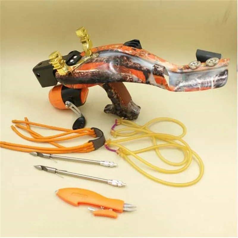 

High Powerful Fishing Slingshot 2PCS Arrow Target Professional Hunting Shooting Archery Catapult Bow Professional Slingshot