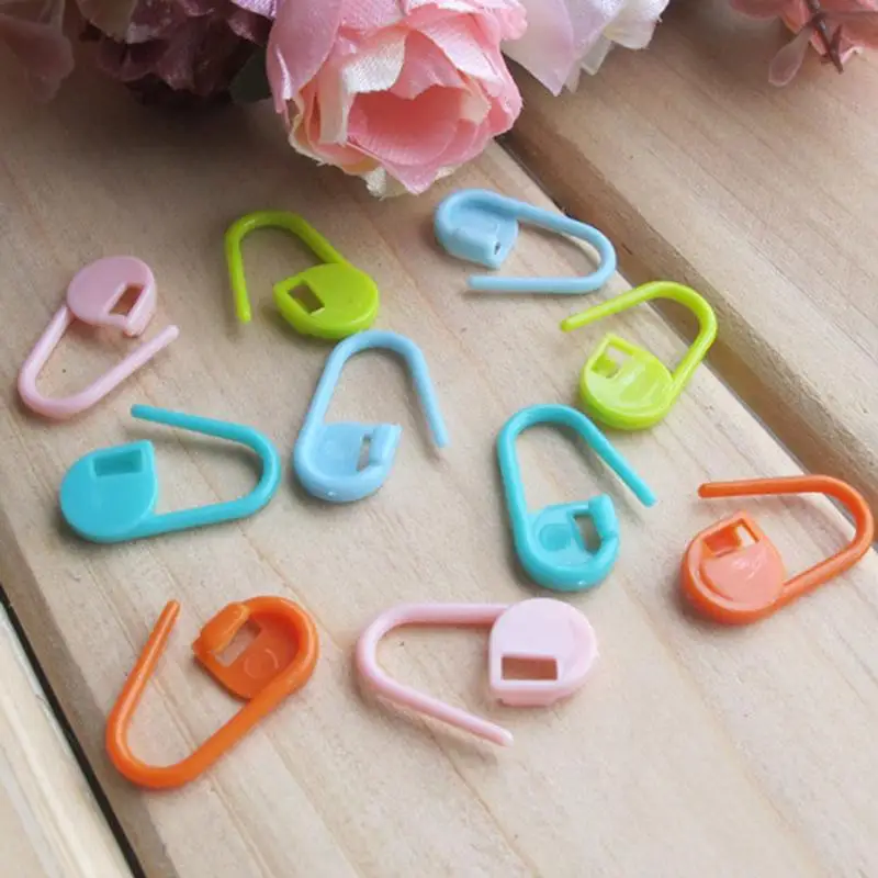 

Durable 20/50/100pcs Mini Knitting Crochet Locking Stitch Markers Holder Needle Clip Craft