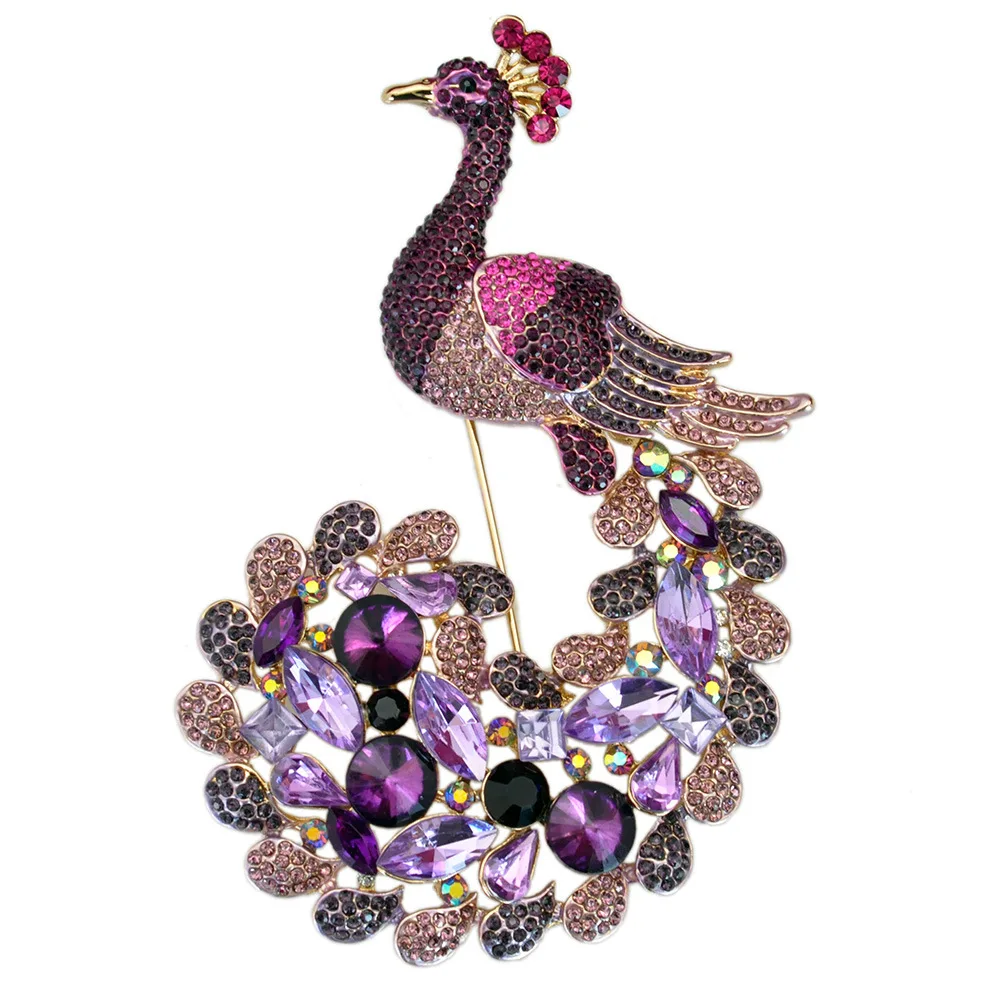 Buy Large Brooches Big Peacock Brooch Rhinestone