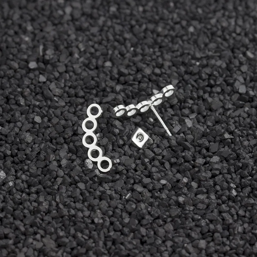 minimalist climber earrings