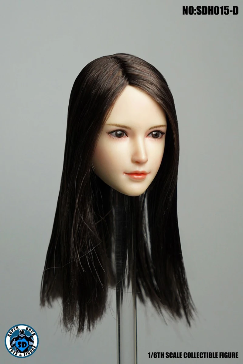 Косплей SDH015 A/b/c/d, красивая девушка, 1/6, голова, резьба, скульптурная фигурка, модель, Популярная игрушка с розовой длинной тесьмой, волосы для 12 дюймов, экшн-тело