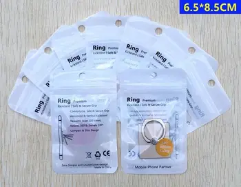 

1000pcs Hot Simple Retail Zipper plastic Bag with Hang Hole for Mobile Phone Smartphone Stand Holder Finger Ring Holder