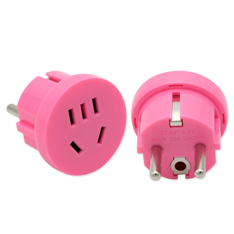 AUKTION Universal EU Plug Adapter Euro Converter US AU CN To EU Plug Wall Charger Travel Adapter 2 Round Pin AC 10A 100V-250V