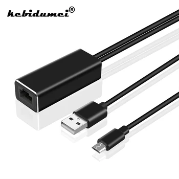 

kebidumei TV Stick HD 480 Mbps Micro USB2.0 To RJ45 Ethernet Adapter 10/100 Mbps for New Fire TV/ Ultra Audio Network Card