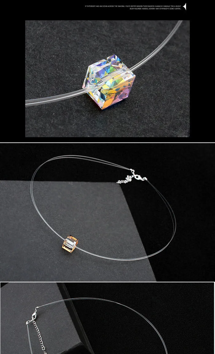 Ожерелье-чокер без аллергии для женщин с кристаллами Swarovski, модные ювелирные изделия для свадебной вечеринки, подарок для девочки