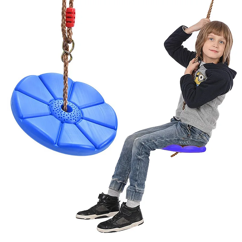 Kids-Indoor-Outdoor-Disc-Swing-Seat-Monkey-Rope-Tree-Swing-with-Chain-Great-for-Tree-Swing (3)