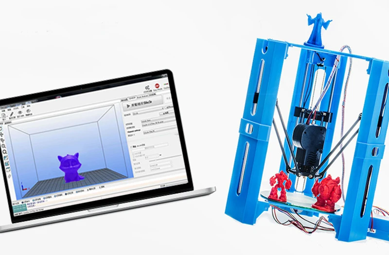 Дешевый 3d принтер Kossel Delta Мини DIY настольный сборный 3d Принтер Комплект 1,75 нити SD карты PLA нити для домашнего образования