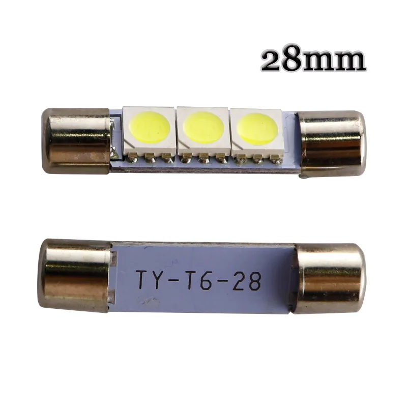 ȫ�� �佺�� �� LED ����, �ڵ��� ȭ��� �ſ� ����, �������� ǻ�� ����Ʈ, ȭ��Ʈ, T6.3, 28mm, 31mm, 3 SMD, 5050, 12V, 10 ��