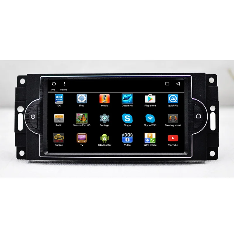 Top Lenvio RAM 2GB+32GB Android 7.1 CAR GPS Navigation For Dodge RAM Jeep Commander Compass Wrangler Grand cherokee Chrysler 300C 1