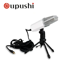 Oupushi конденсаторный микрофон для компьютера 3,5 мм проводной для студии, вещания Запись микрофонная стойка и подвесом