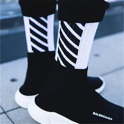 2019 New Cotton Men's Socks Trend Fashion Men Tube Socks Sports Casual Stripe Socks Breathable Sweat-absorbing Wholesale 2019 New Cotton Men's Socks Trend Fashion Men Tube Socks Sports Casual Stripe Socks Breathable Sweat-absorbing Wholesale