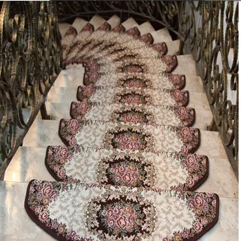

beibehang Continental stair stepping pad self-adhesive non-slip rubber wood staircase carpet mats stair stepping pad mat