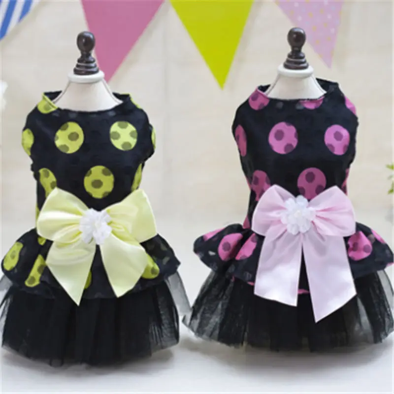 Милое Цветочное платье для собак Vestidos для маленьких собак летняя одежда для чихуахуа мопса Йоркского щенка Одежда для кошек Одежда для собак