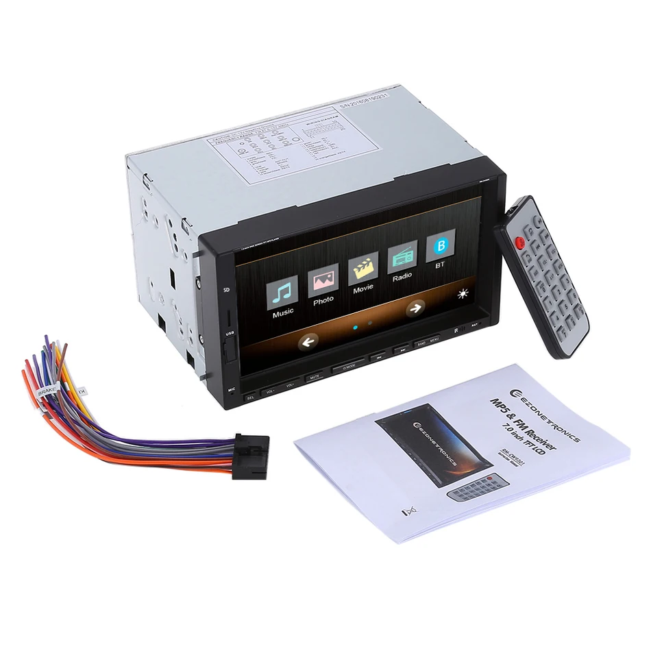 1080 P RM CW 9301 7 дюймов автомобиля Радио аудио стерео Сенсорный экран Bluetooth MP3 MP4 плеер