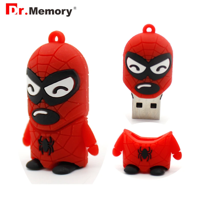 

Lovely Superhero USB Flash Drives 64GB Memory Stick 32GB Spider Pendrive Personalized Storage Flash Disk 16GB Pen Drive Gifts