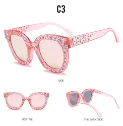 2018 г. Роскошные брендовые солнцезащитные очки женский звезда кристалл Квадратные Солнцезащитные очки зеркало ретро all-star солнцезащитные