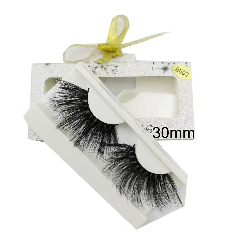 

100% Mink Eyelashes False Eyelashes Crisscross Natural Fake lashes Length 30mm Makeup 3D Mink Lashes Extension Eyelash Beauty