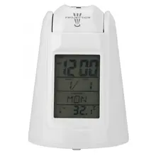 809 Voice-activated Backlight Time Projection Clock Snooze Alarm Table Clock(White