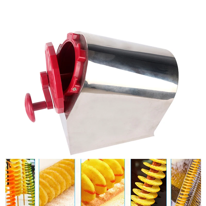 ITOP Spiral Potato Cutter Rotate Tornado Potato Slicer Stainless Steel Spiral Carrot Slicing DIY Vegetable Creative Machine