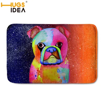 

HUGSIDEA Welcome Doormat Shower Carpet Non-Slip Floor Doormat Entrance Rug Mat Painted Animals Funny Floor Flanner Carpet