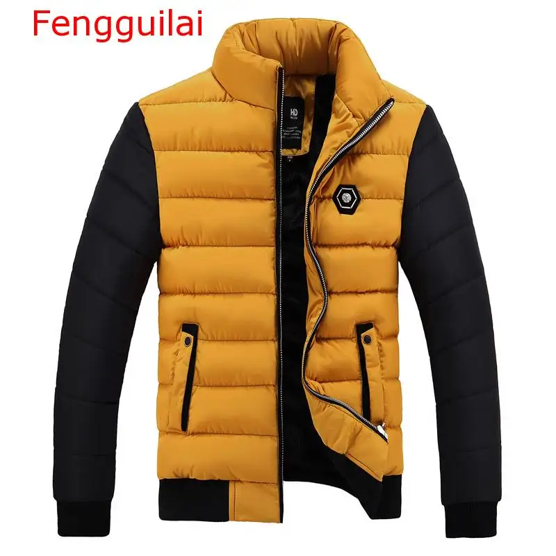 

Men Coat 2019 Snow Winter Coat Men Cotton Thickening Cold Stand Collar Fleece Warm Parkas Jacket Mens Casual Hot Overcoat