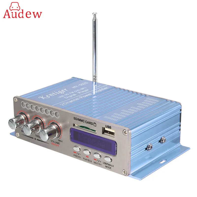 Автомобильный усилитель мощности HY502S bluetooth стереозвук Hi Fi 2 канала мини FM аудио +