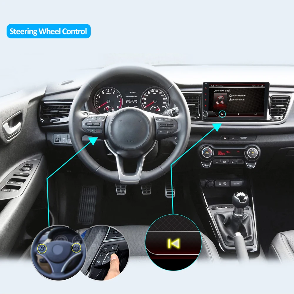 Автомобильный DVD плеер BOSION 1DIN Android 10 0 четырехъядерный 2 ГБ + 32 GPS навигатор для KIA RIO
