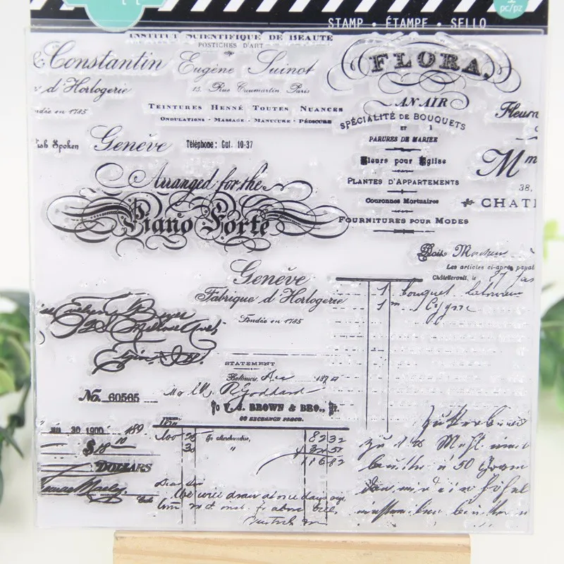 

Hot Sale 1 Set DIY Vintage Letters Transparent Clear Rubber Stamp Seal Paper Craft For Scrapbooking Decoration ST0016